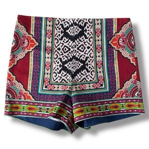 Flying Tomato Bold Print High Waist Short Shorts